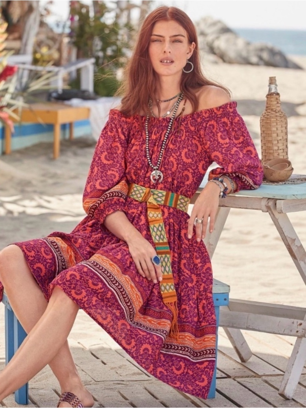 SUNDANCE CATALOG Floral Lands Dress Size XL Orig. $178